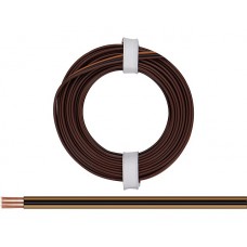Triple wire -  3x0,14mm² - dark brown/black/light brown - 50 meters