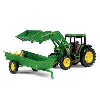 John Deere - 6210 with Frontloader and Manure spreader