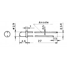 ø3 mm - Warm Wit - 12 VOLT 2180-3000 mcd 30 grd