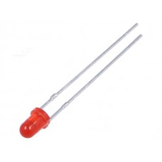 ø3mm Flashing red diffuus 627nm 19mcd 60°