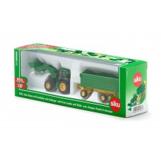 JD 6920 - voorlader en krampe trailer