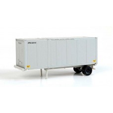 538600 - 28' Container With Chassis Upsz Gray 2 Pcs